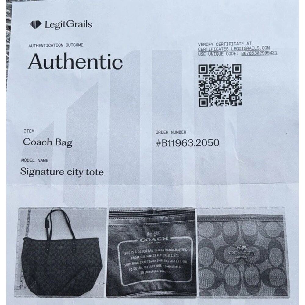 Coach Signature C City Tote Bag Brown Tan Leather Large Y2K Shoulder Purse - Picture 10 of 11